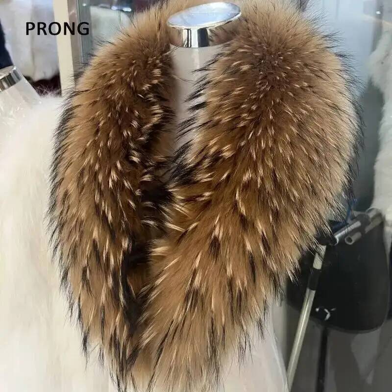Winter Clothing Clearance - 자연 너구리 모피 칼라 리얼 모피