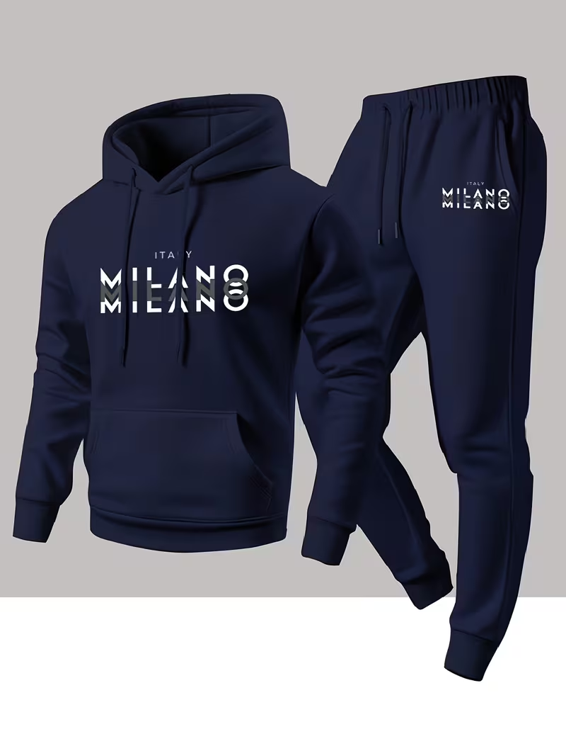 Winter Clothing Clearance - 남성용 인기 패션 레터 프린트 세트