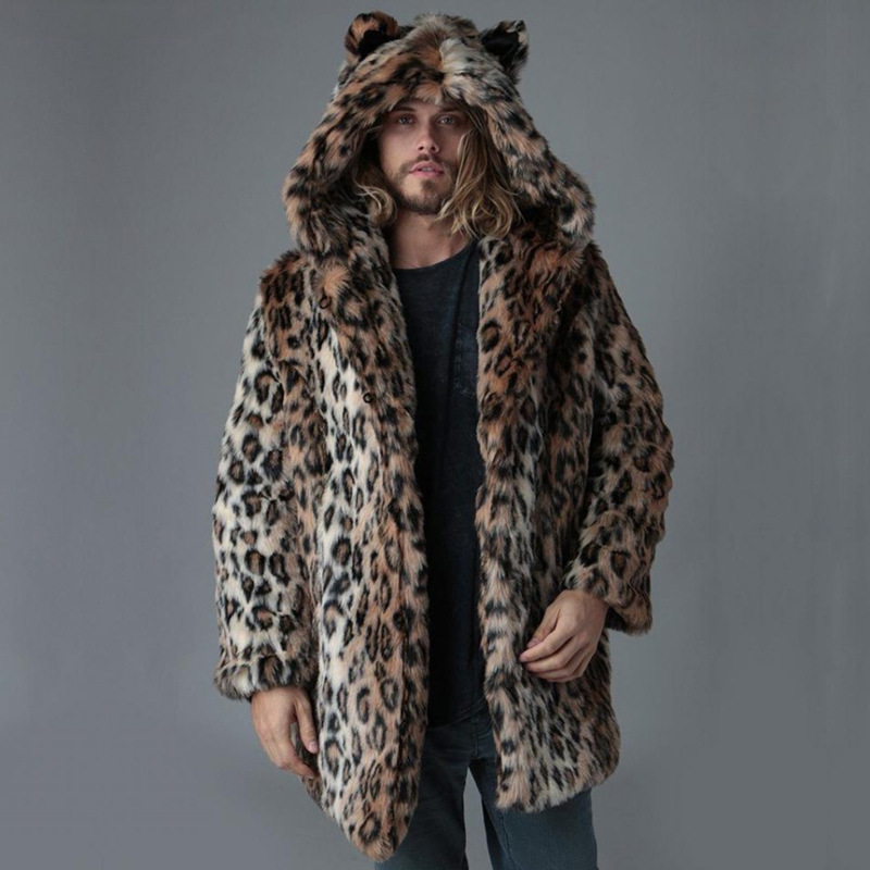 Winter Clothing Clearance - 남성 인조 모피 재킷 겨울 코트
