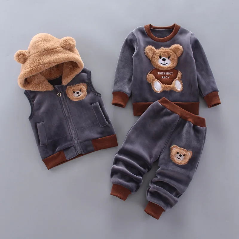 Winter Clothing Activities For Toddlers - 유아용 플러시 두꺼운 겨울 긴팔 슈트