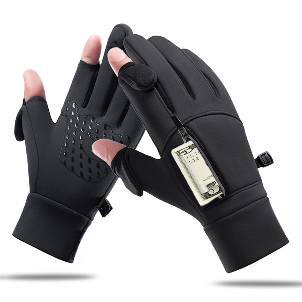 Waterproof Mitten Ski - 겨울 따뜻한 장갑은 두 손가락을 노출시킵니다.