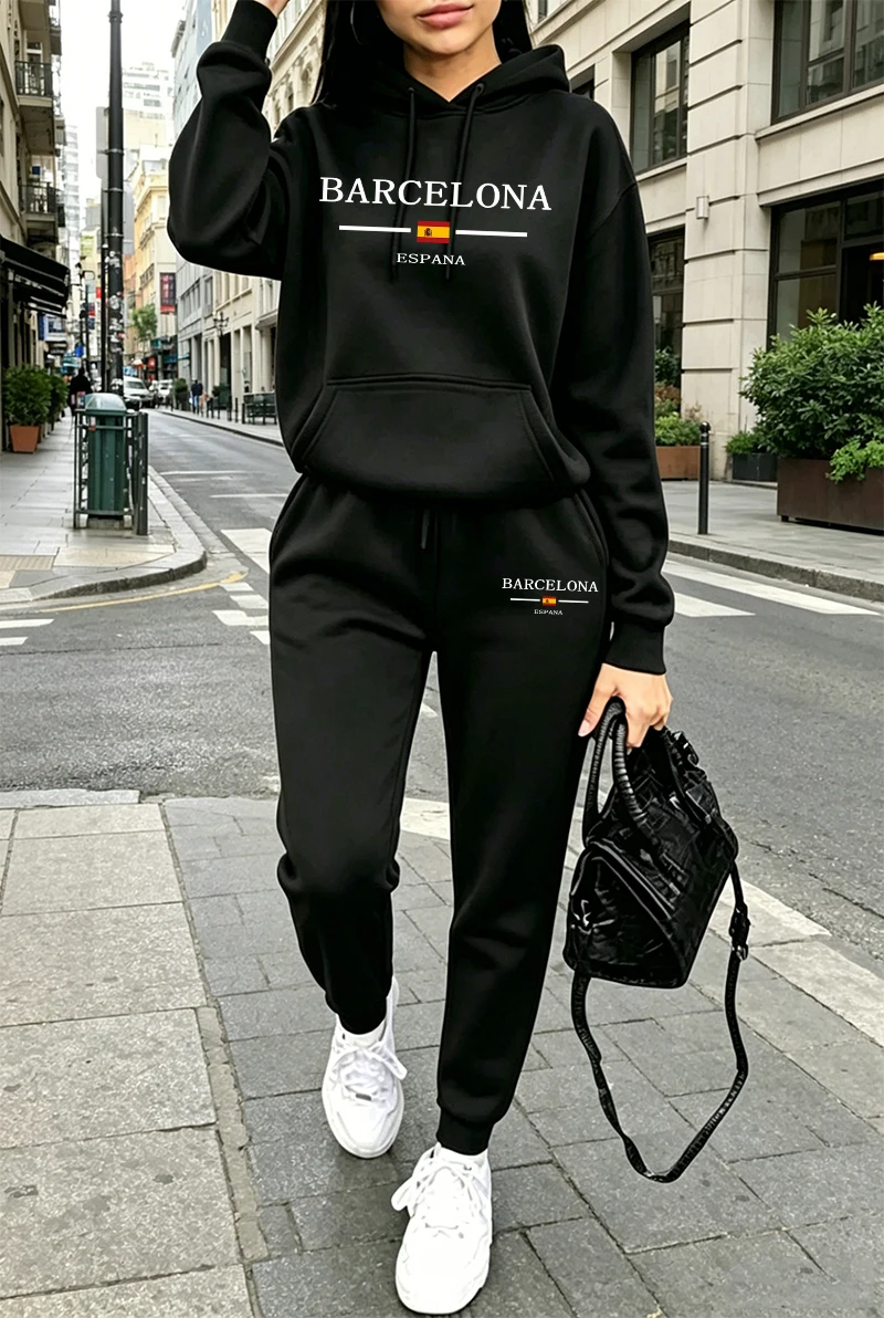 Winter Clothing For Women - 여성 패션 트레이닝복 프린팅 캐주얼 후드티