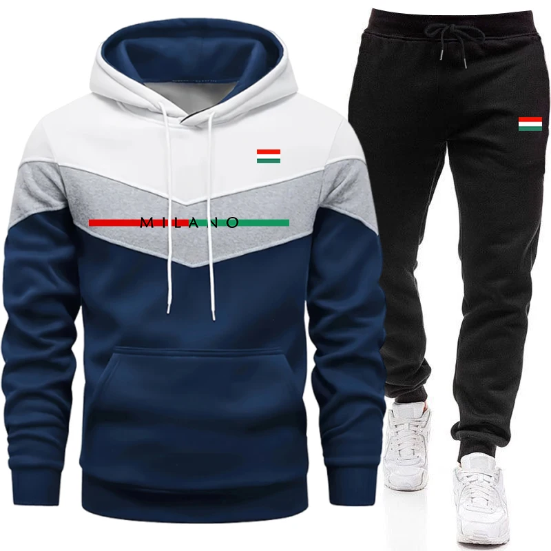 Winter Clothing For Men - 남성용 고품질 트랙슈트 캐주얼 3색 스플라이스