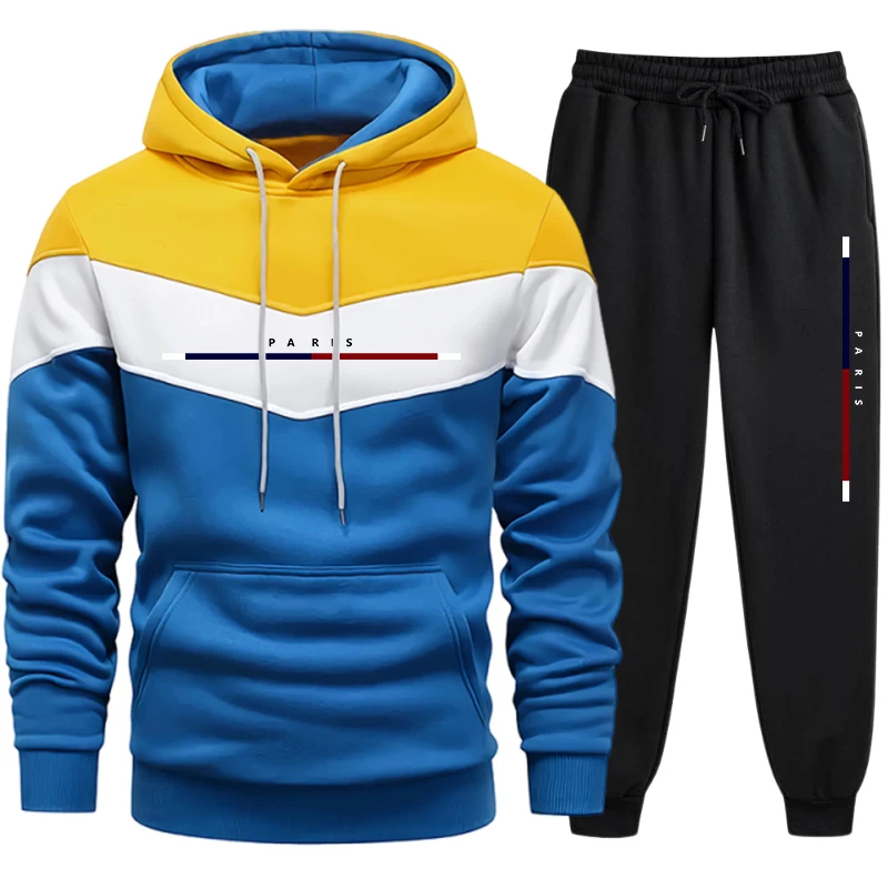뜨거운 판매 남성용 운동복 캐주얼 삼색 스플라이스 스웨 - Winter Clothing Men Sale 리뷰 및 가격