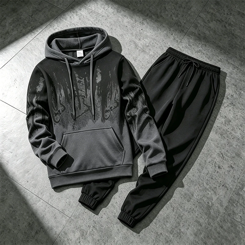 가을 겨울 남성용 후드티 트레이닝복 캐주얼 잉크 스플래 - Winter Clothing For Men 리뷰 및 가격