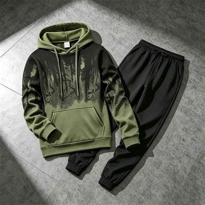 가을 겨울 남성용 후드티 트레이닝복 캐주얼 잉크 스플래 - Winter Clothing For Men 리뷰 및 가격