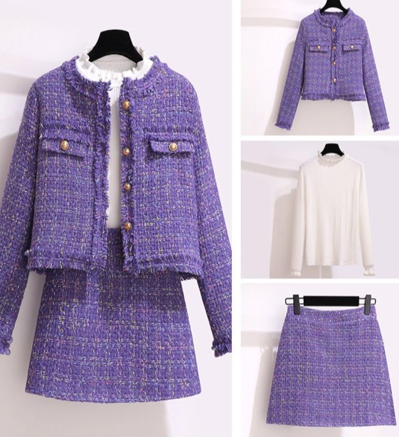 여성용 우아한 트위드 따뜻한 정장, 재킷 코트 스웨터, - Jack Winter Clothing 리뷰 및 가격