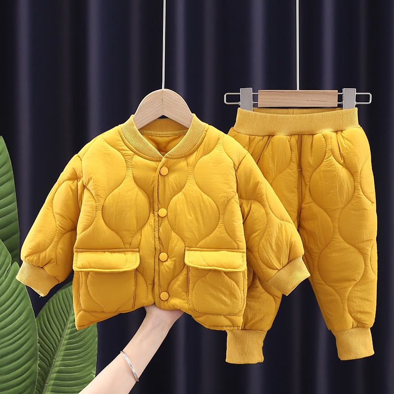 새로운 가을 겨울 아동복 세트 남아 여아 코튼 두꺼운  - Winter Clothing Activities For Toddlers 리뷰 및 가격