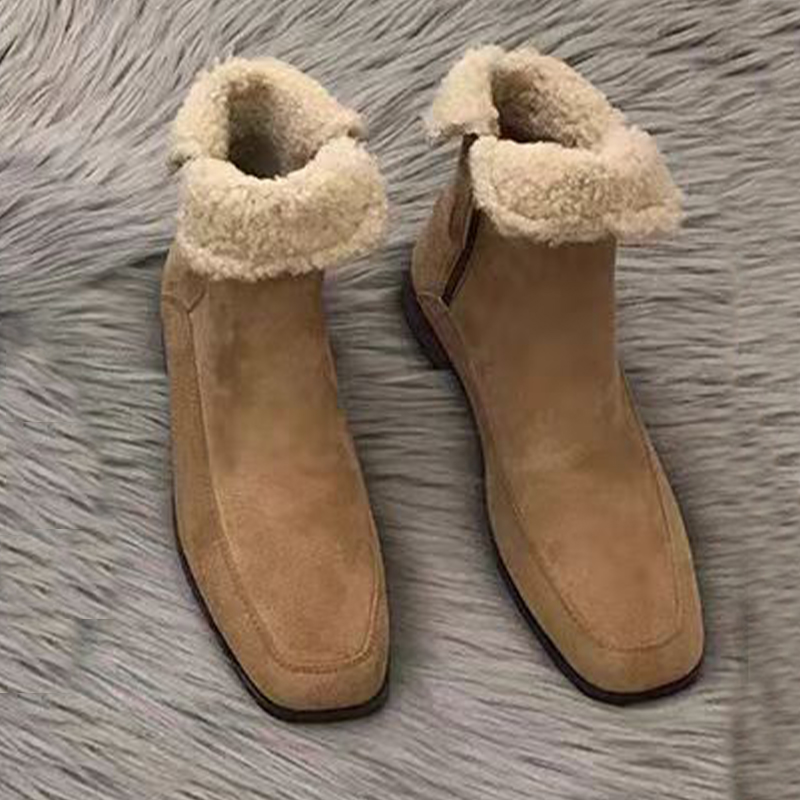 2026 여성용 새 퍼 앵클 부츠, 스웨이드 따뜻한 솜 - Winter Clothing For Women 리뷰 및 가격