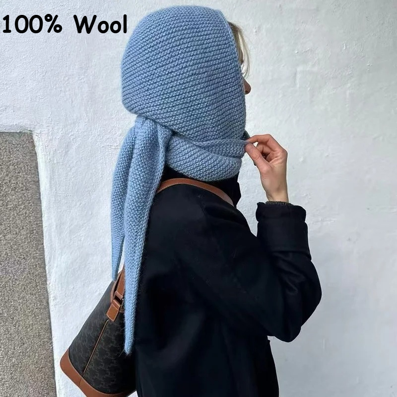 100% 울 빅 소피 스카프 오버사이즈 후드 발라클라바 - Wool Balaclava Knit 리뷰 및 가격