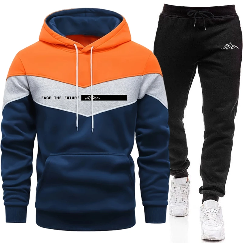 트랙슈트 남성 패션 캐주얼 후드 스웨트셔츠 야외 스포츠 - Winter Clothing For Men 리뷰 및 가격