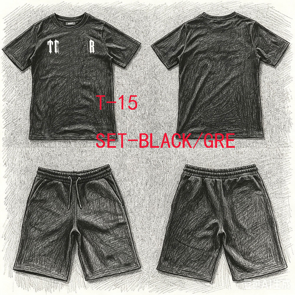 T-15 숏 세트 트랙슈트 바지 티셔츠 조깅 스트리트웨 - Winter Clothing For Women 리뷰 및 가격