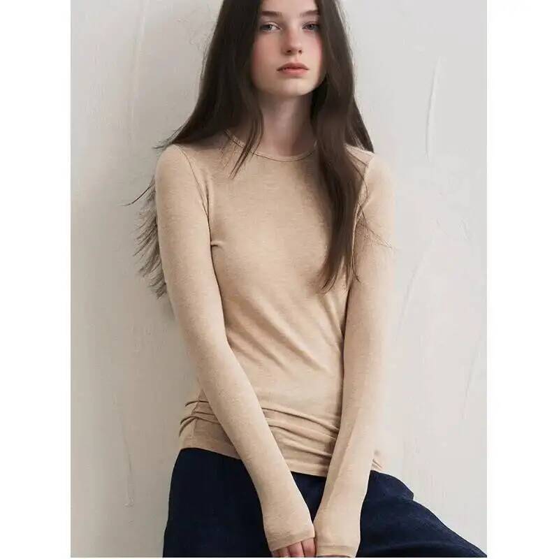 여성 캐시미어 혼합 긴소매 상의 가을 겨울 부드러운 모 - Winter Clothing For Women 리뷰 및 가격