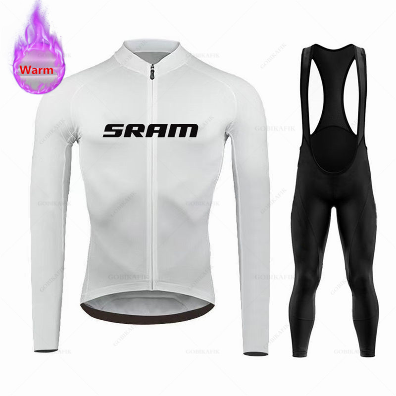 Sram 팀 겨울 긴 소매 열 양털 사이클링 저지 세트 - Winter Clothing Men Sale 리뷰 및 가격